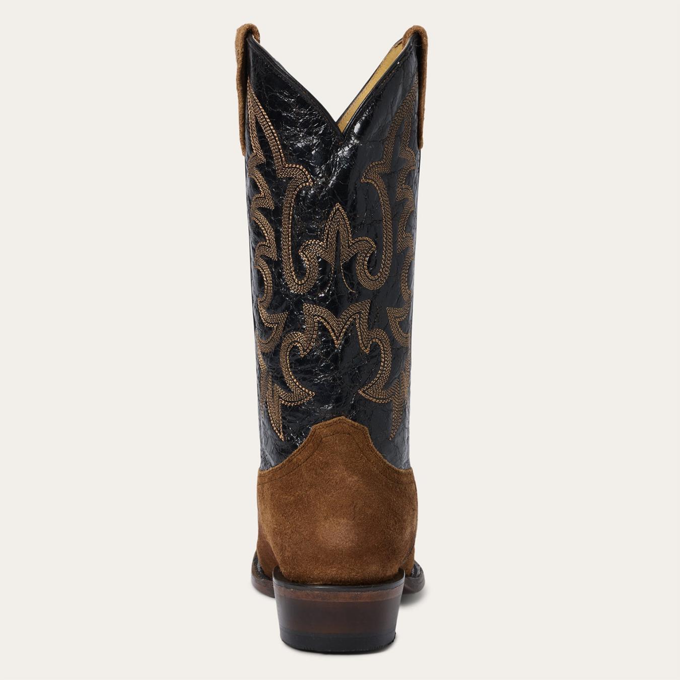Men Western Stetson Badland Boots Brown