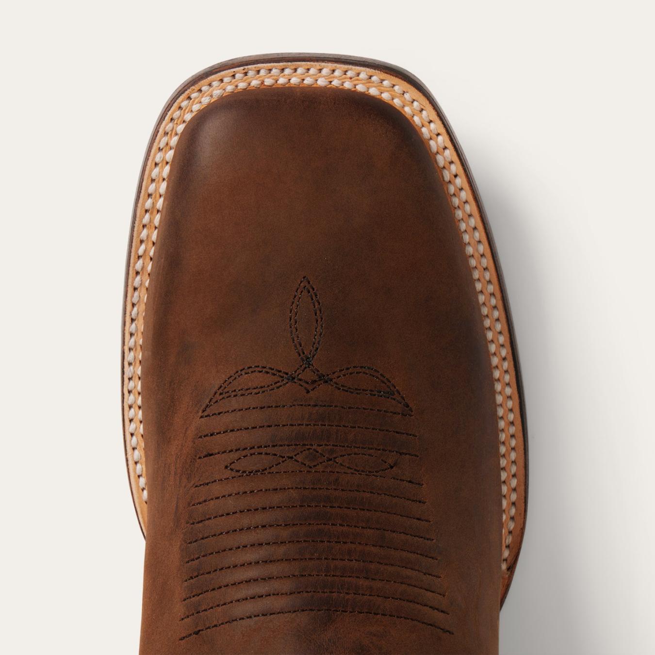 Men Western Stetson Bowie Boots Brown