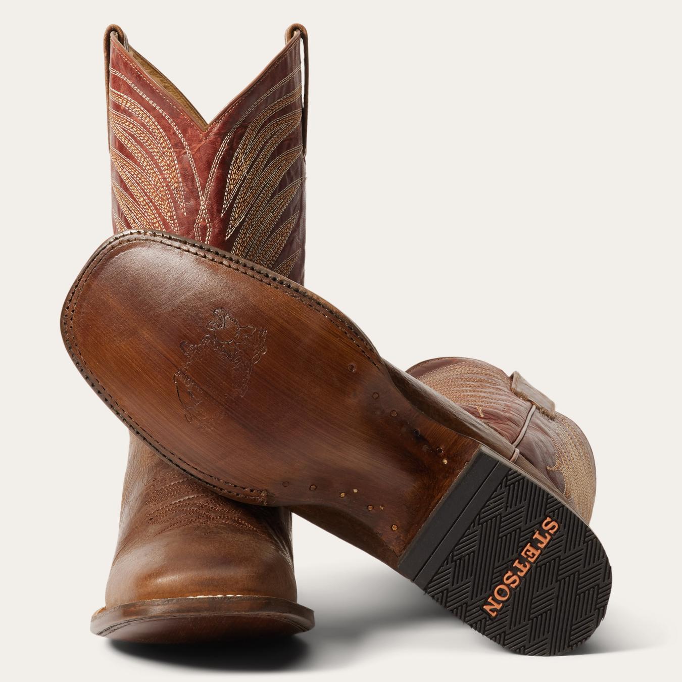 Men Western Stetson Brody Boots Brown