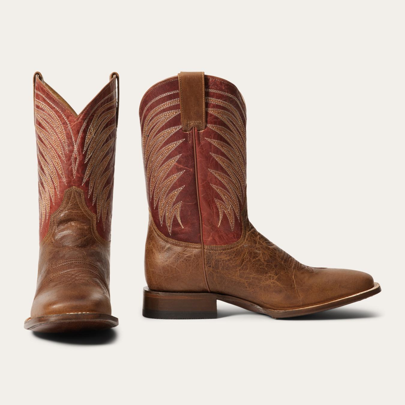 Men Western Stetson Brody Boots Brown