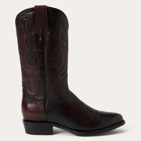 Men Western Stetson Carlisle Western Boots Black Cherry