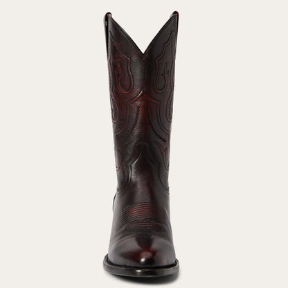 Men Western Stetson Carlisle Western Boots Black Cherry