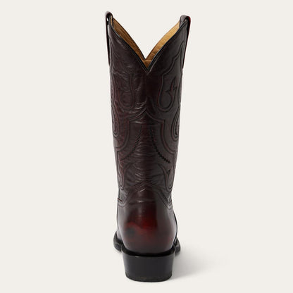 Men Western Stetson Carlisle Western Boots Black Cherry