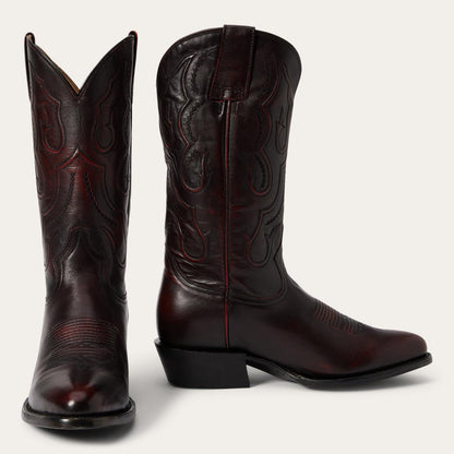 Men Western Stetson Carlisle Western Boots Black Cherry