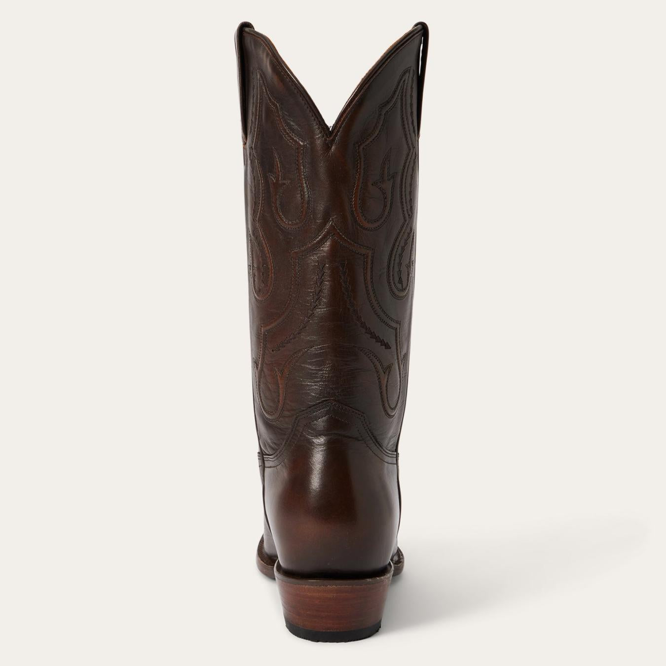 Men Western Stetson Carlisle Western Boots Burnished Brown