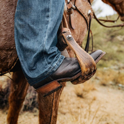 Men Western Stetson Carlisle Western Boots Distressed Brown