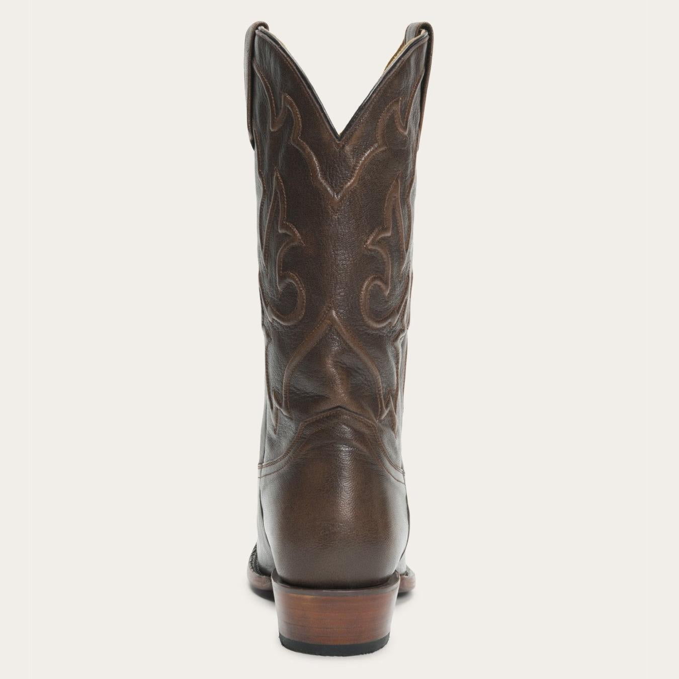 Men Western Stetson Carlisle Western Boots Distressed Brown