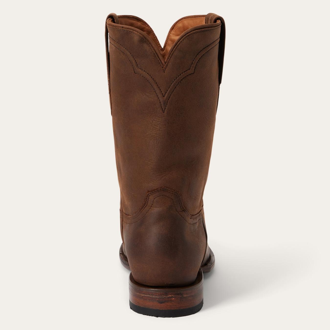 Men Western Stetson Cassidy Roper Boots Brown