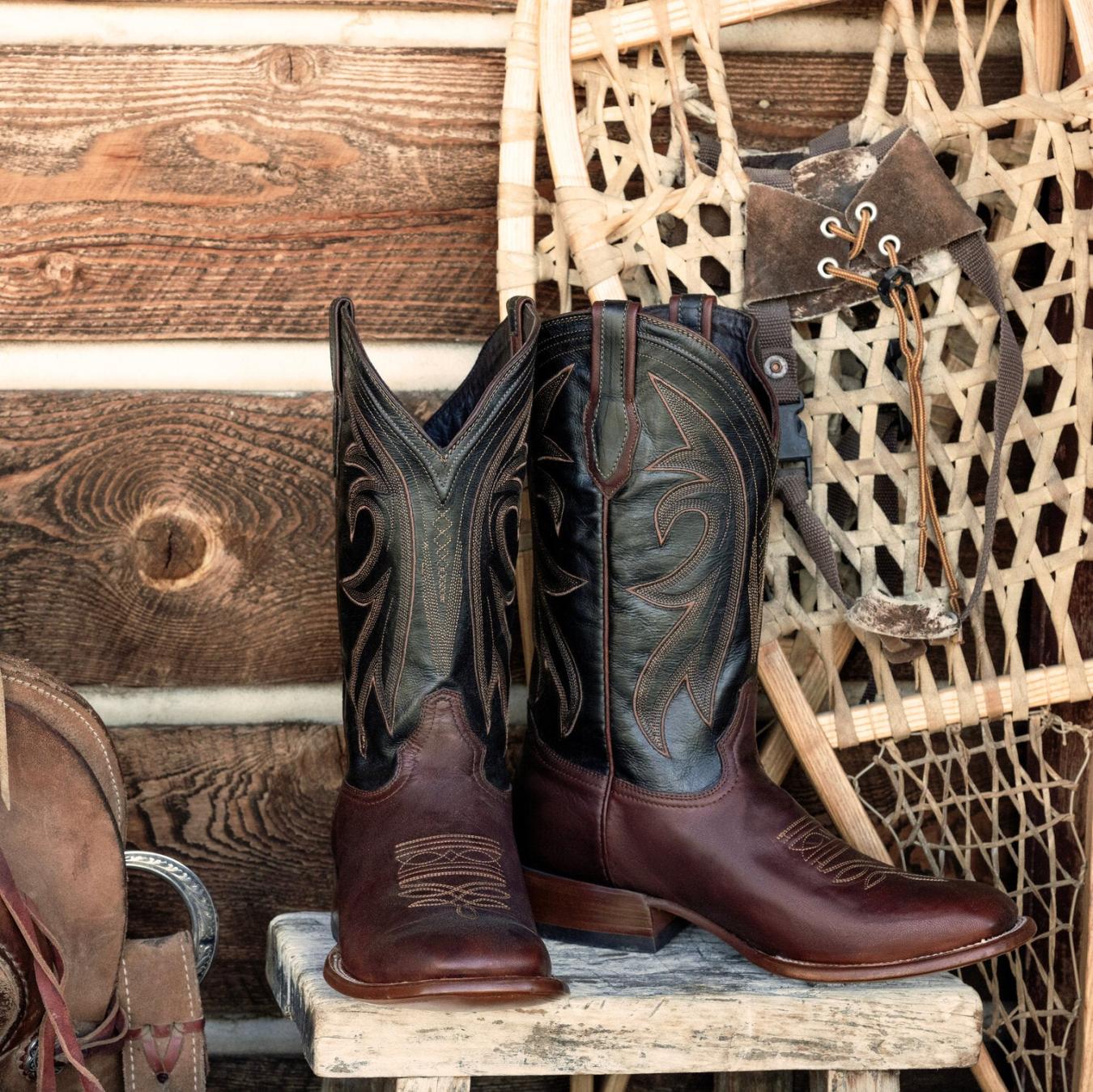 Men Western Stetson Cody Boots Brown