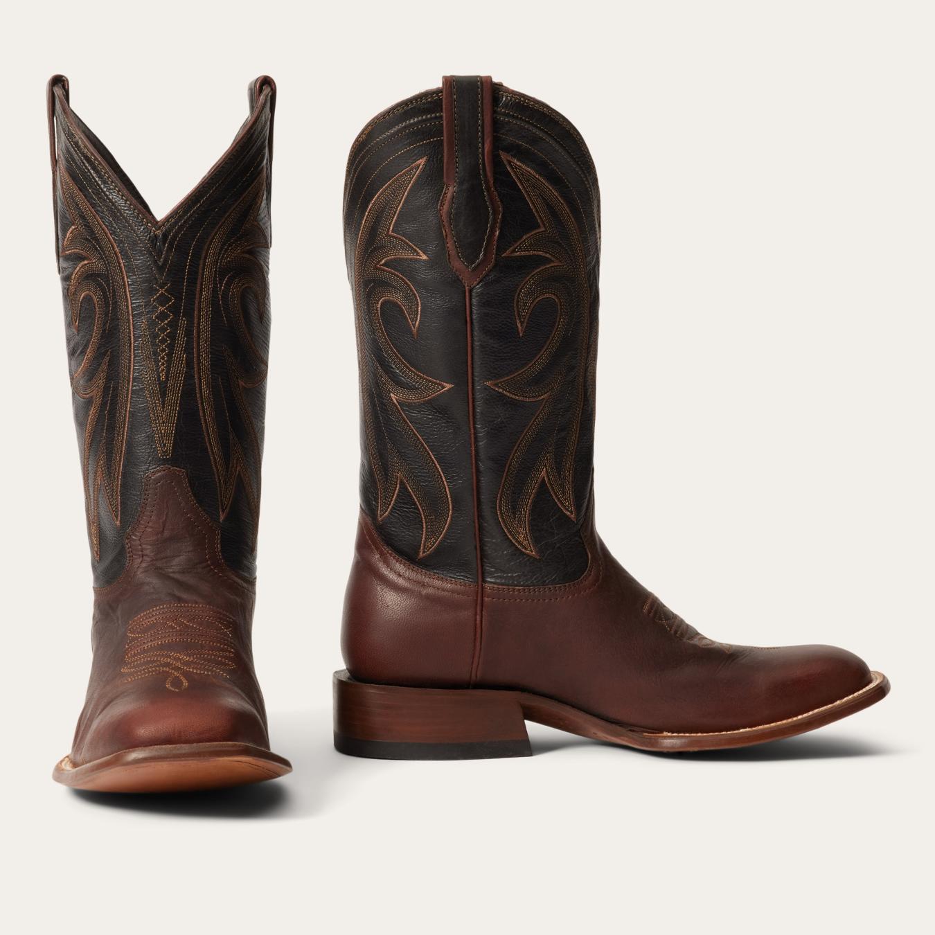 Men Western Stetson Cody Boots Brown
