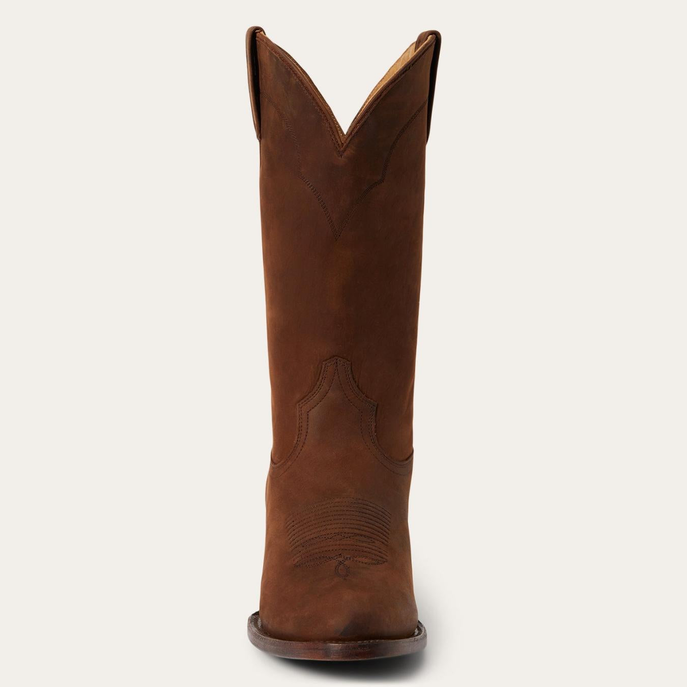 Men Western Stetson Crockett Boots Brown