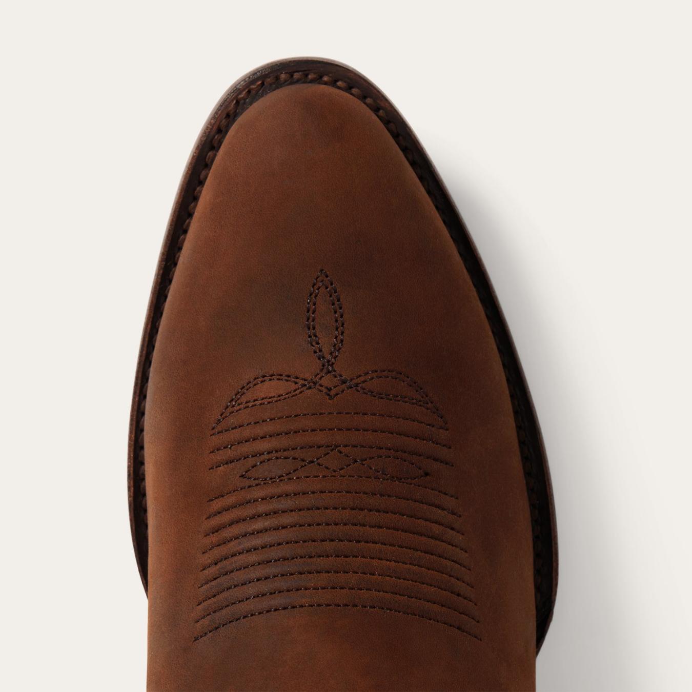 Men Western Stetson Crockett Boots Brown