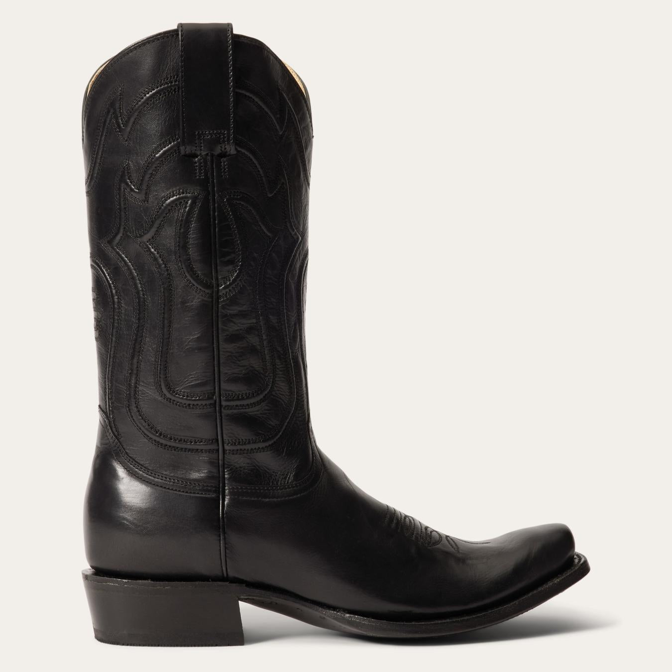 Men Western Stetson Garrett Boots Black