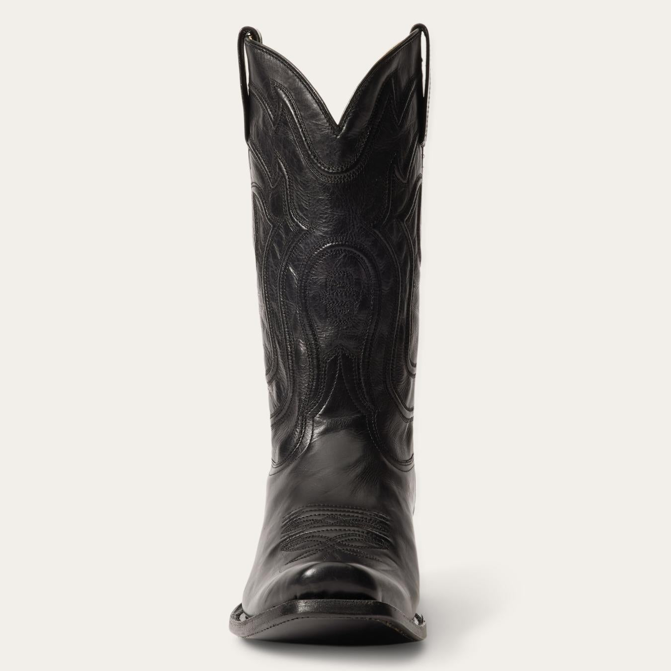 Men Western Stetson Garrett Boots Black