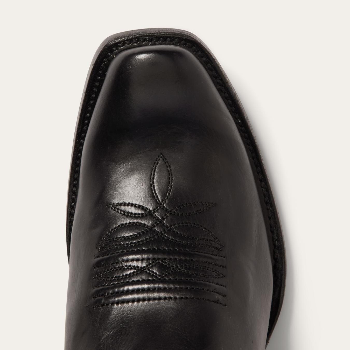 Men Western Stetson Garrett Boots Black