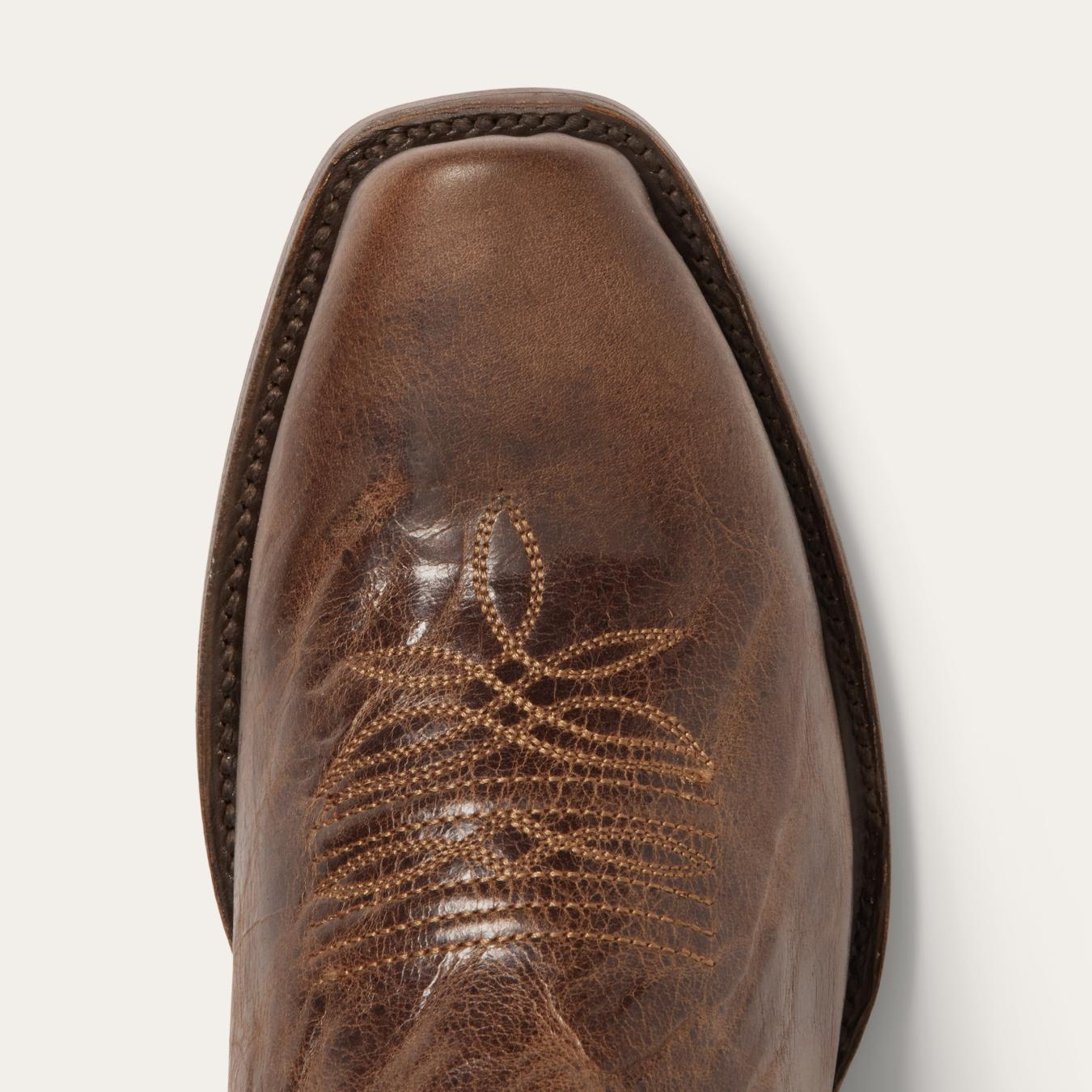 Men Western Stetson Garrett Boots Brown