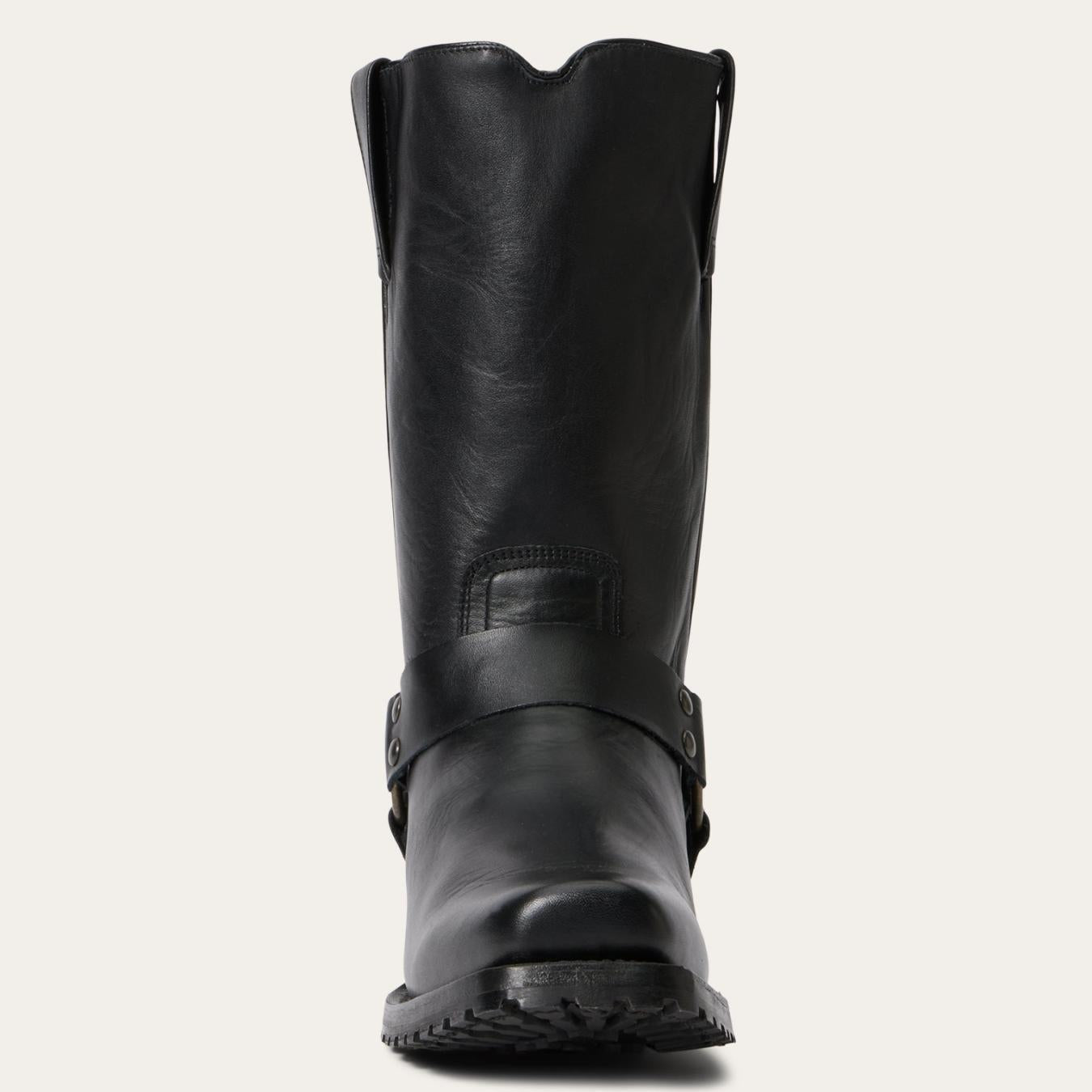 Men Western Stetson Heritage Harness Boots Black