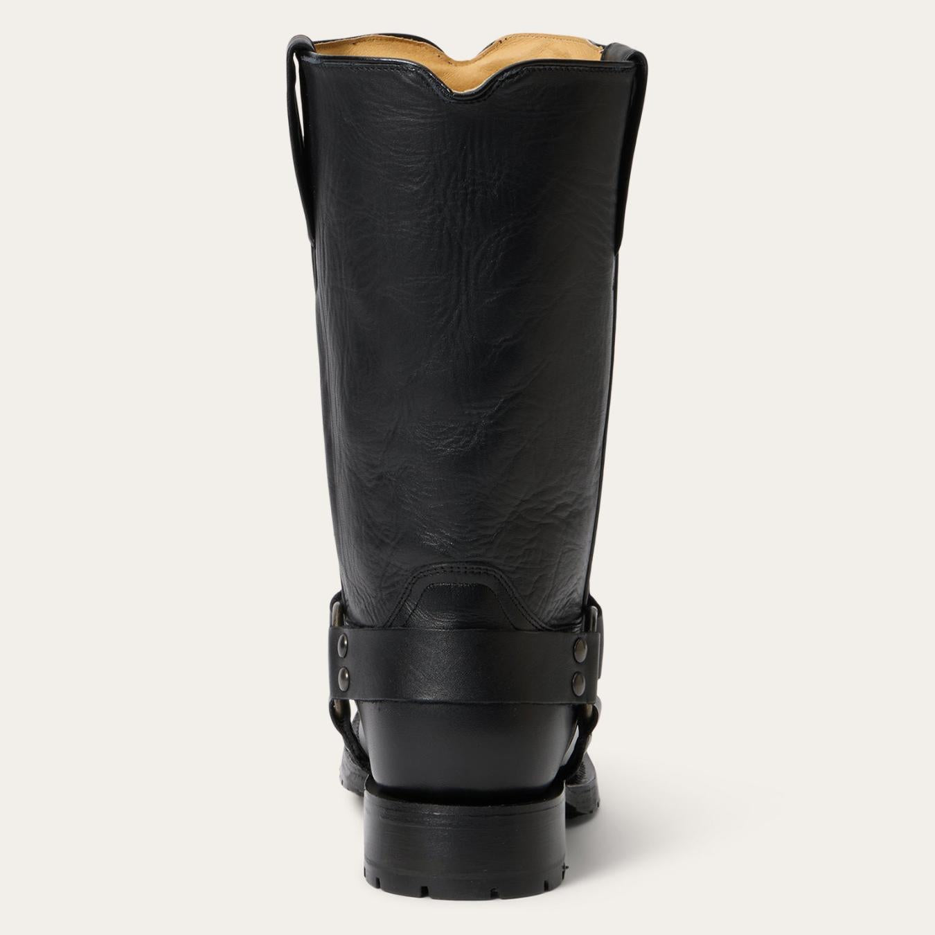 Men Western Stetson Heritage Harness Boots Black