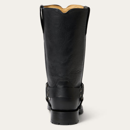 Men Western Stetson Heritage Harness Boots Black