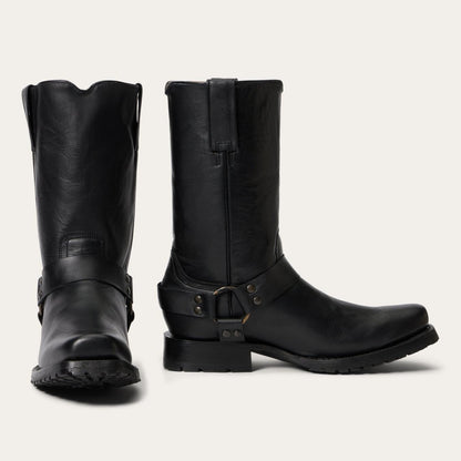 Men Western Stetson Heritage Harness Boots Black