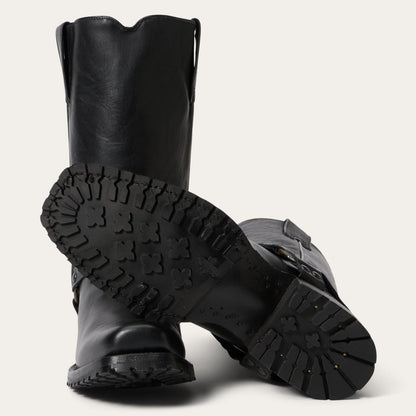 Men Western Stetson Heritage Harness Boots Black