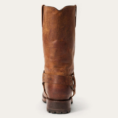 Men Western Stetson Heritage Harness Boots Oiled Brown