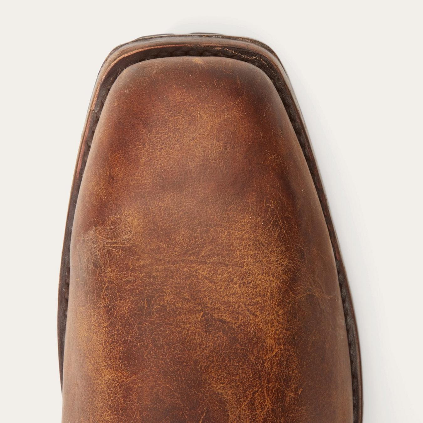 Men Western Stetson Heritage Harness Boots Oiled Brown