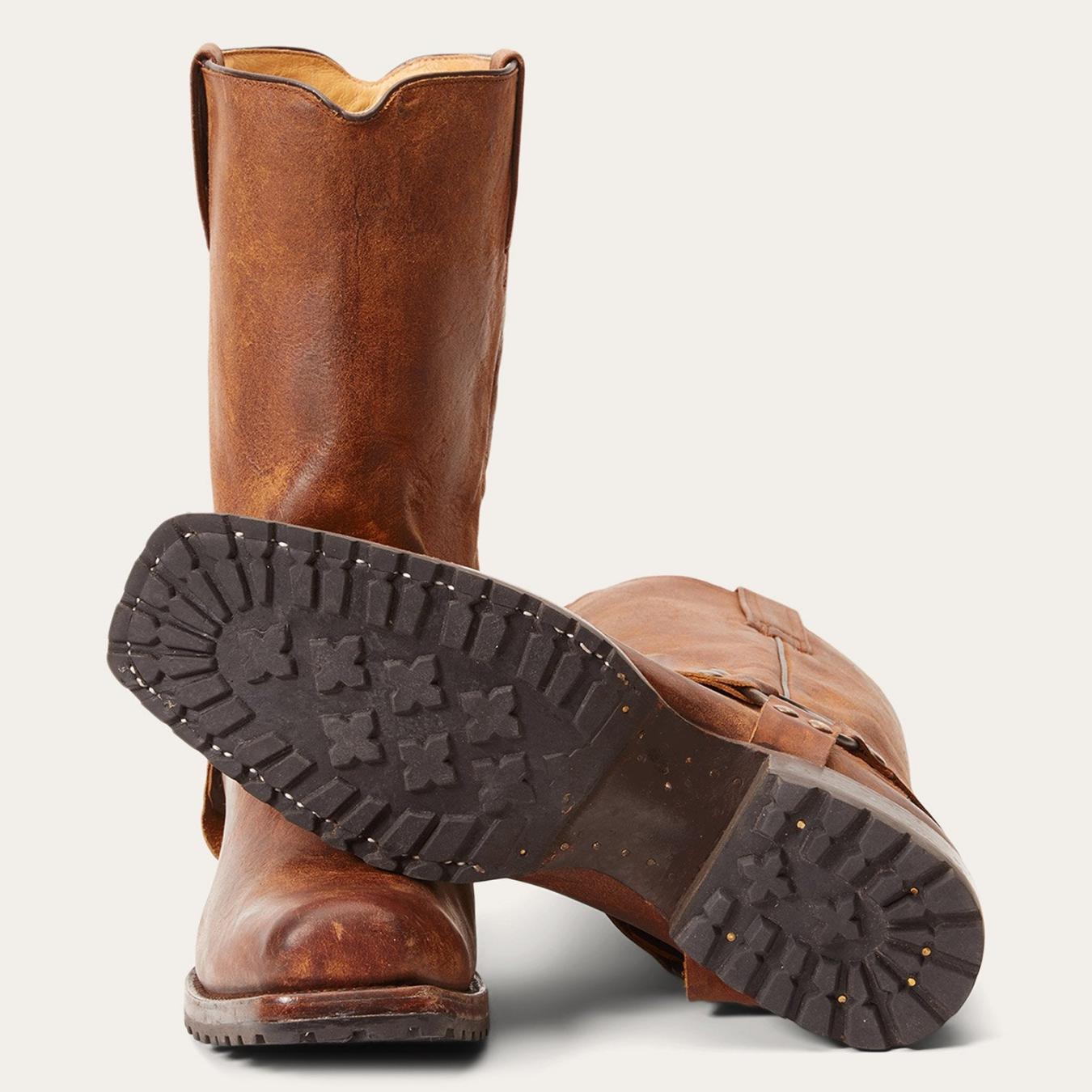Men Western Stetson Heritage Harness Boots Oiled Brown