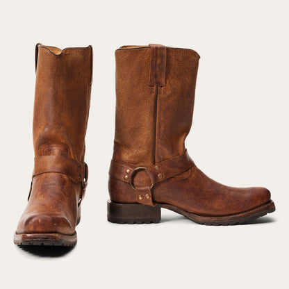 Men Western Stetson Heritage Harness Boots Oiled Brown