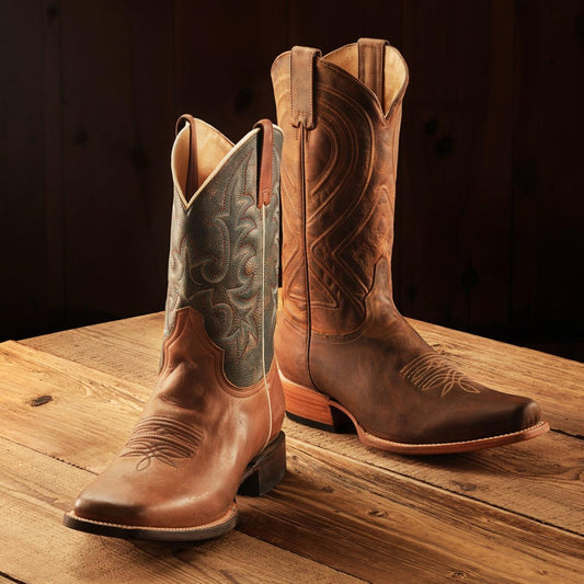 Men Western Stetson Obadiah Boots Brown