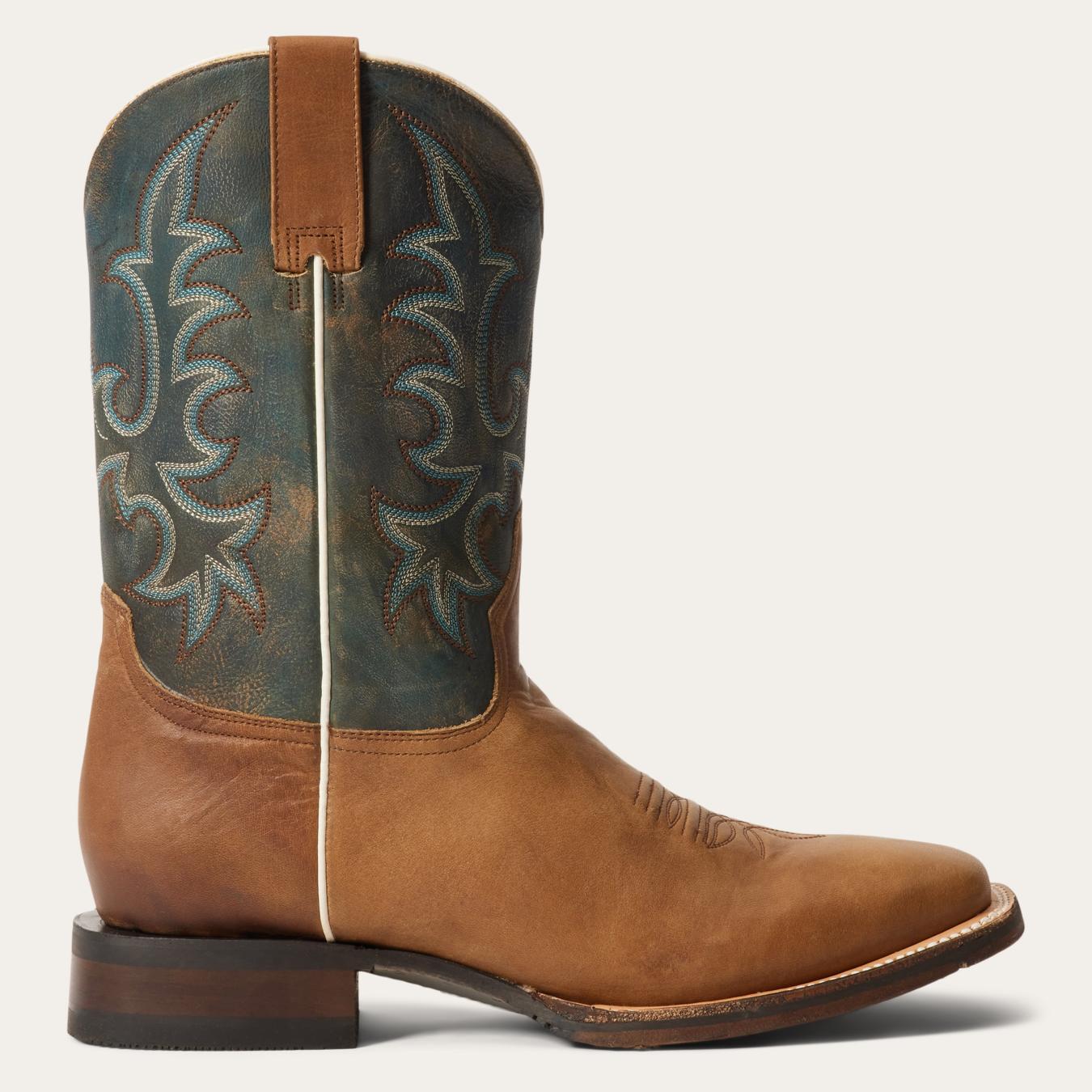 Men Western Stetson Obadiah Boots Brown