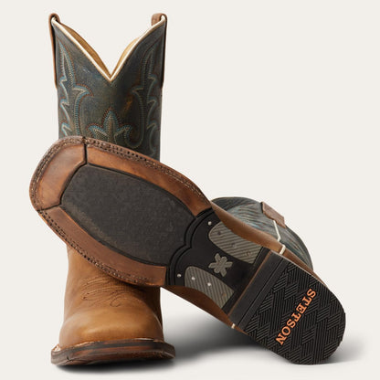 Men Western Stetson Obadiah Boots Brown