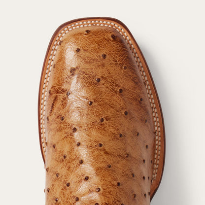 Men Western Stetson Ozzy Ostrich Boot Tan