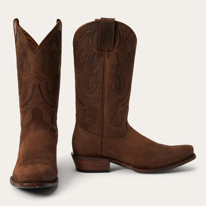 Men Western Stetson Paxton Boots Brown