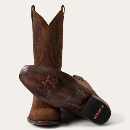Men Western Stetson Paxton Boots Brown