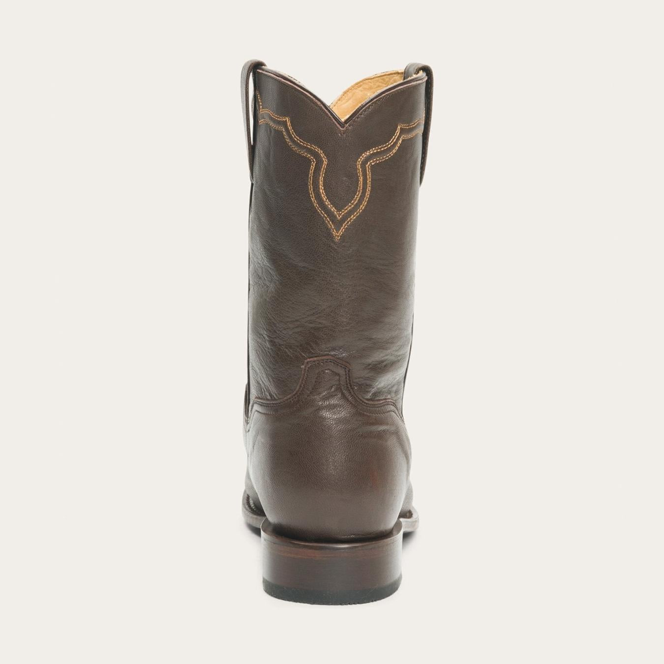 Men Western Stetson Puncher Boots Brown