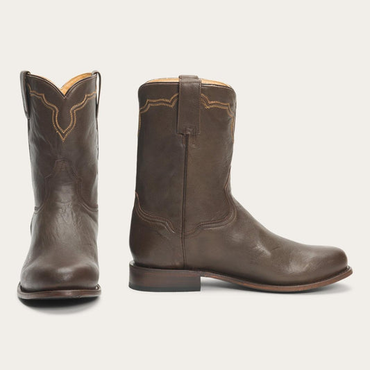 Men Western Stetson Puncher Boots Brown