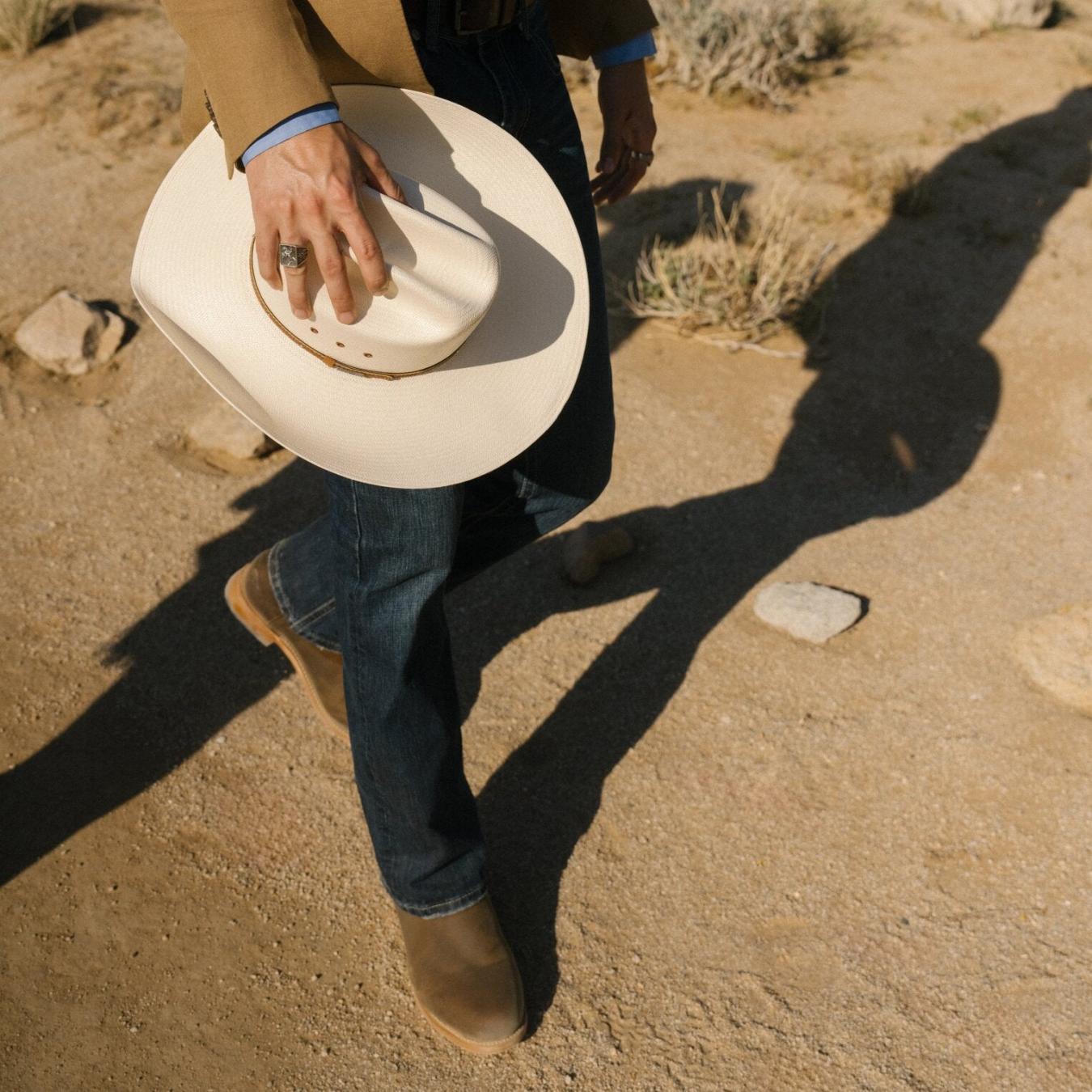 Men Western Stetson Puncher Boots Oily Brown