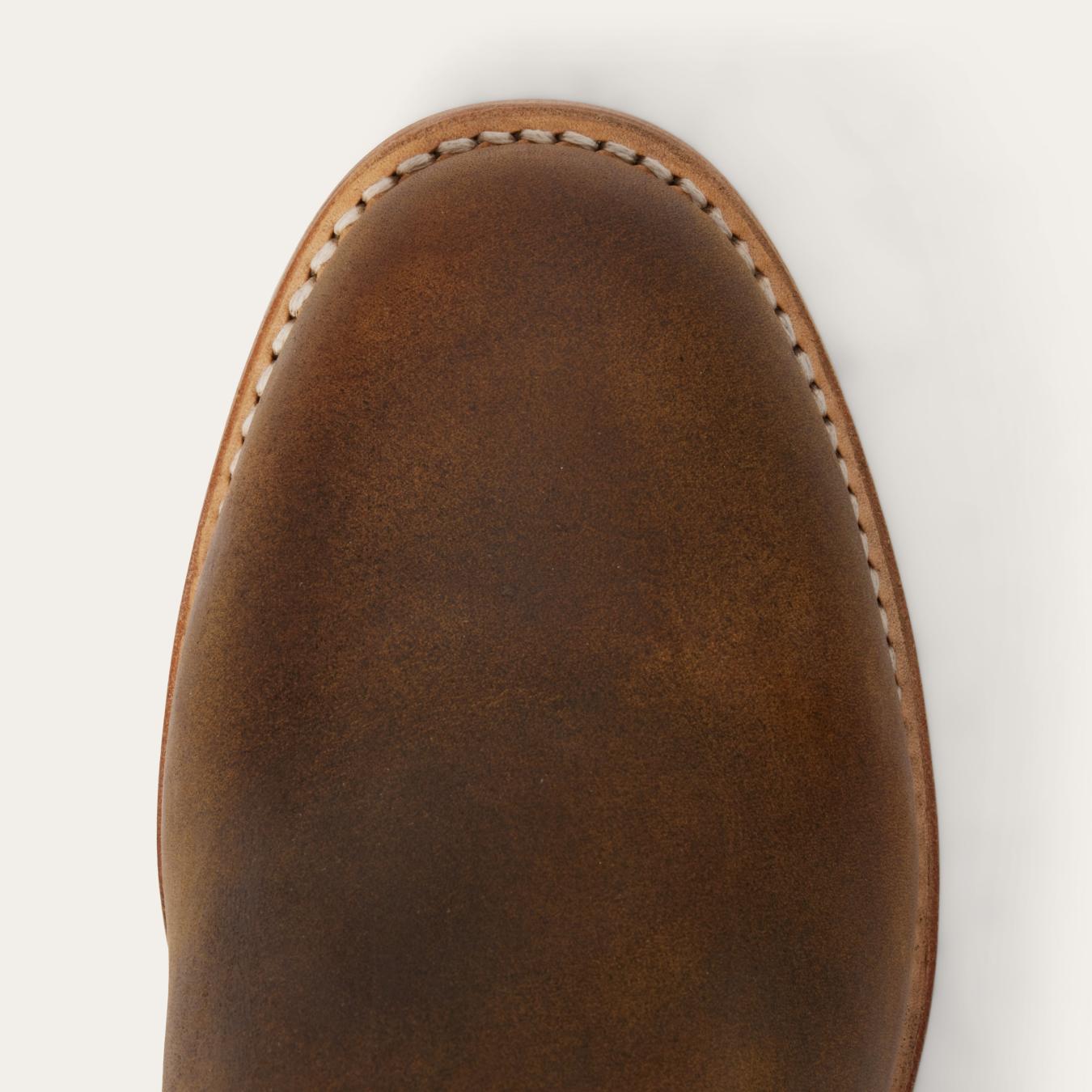 Men Western Stetson Puncher Boots Oily Brown