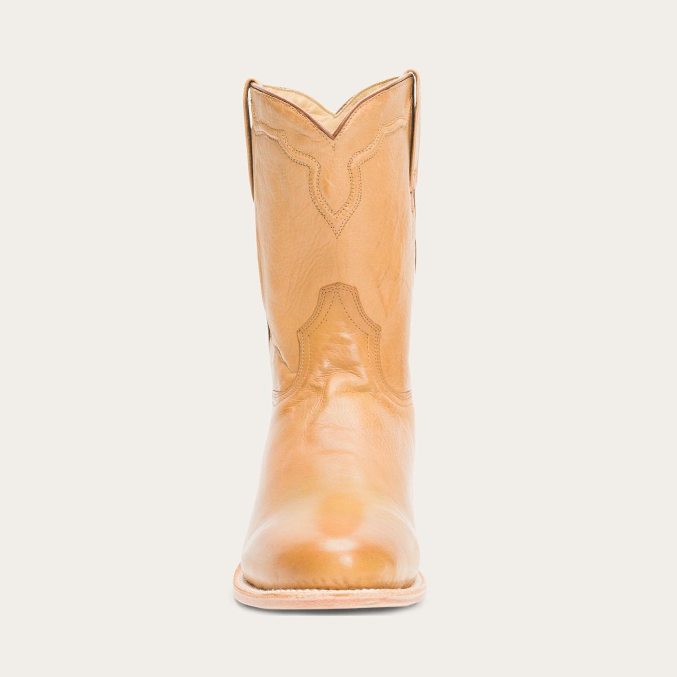 Men Western Stetson Puncher Boots Tan