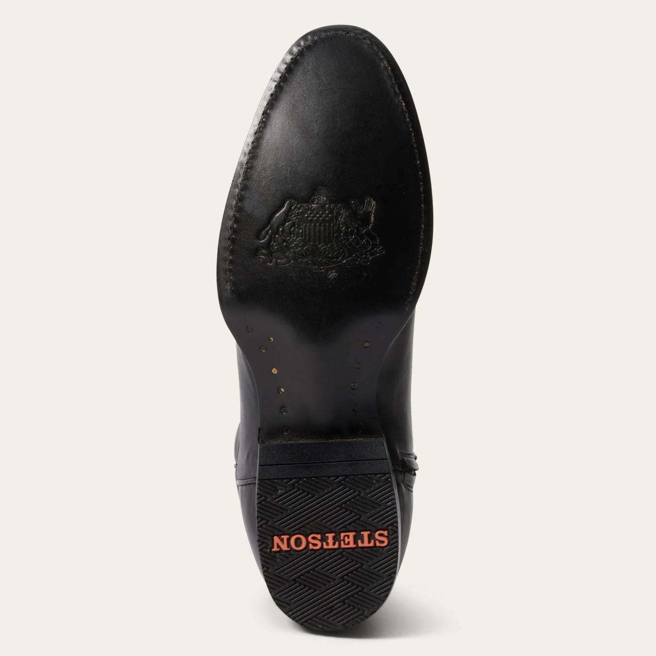 Men Western Stetson Rancher Zip Roper Burnished Black