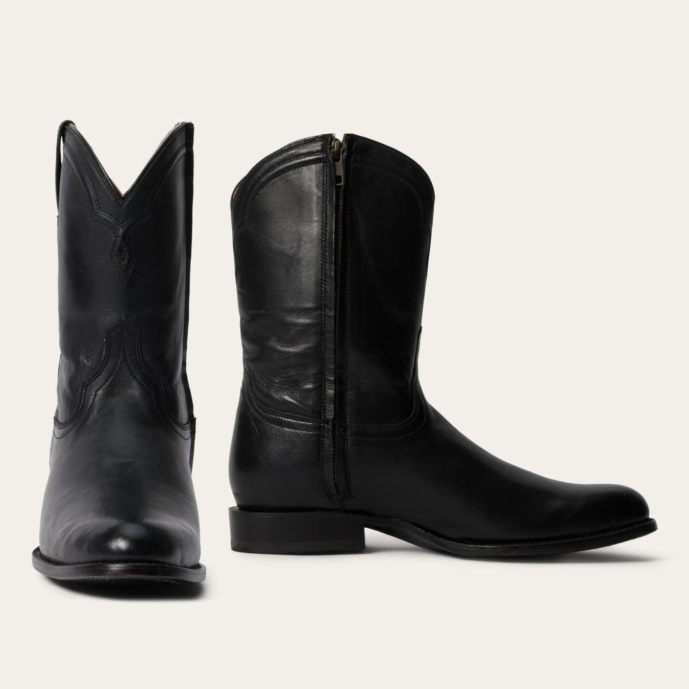 Men Western Stetson Rancher Zip Roper Burnished Black