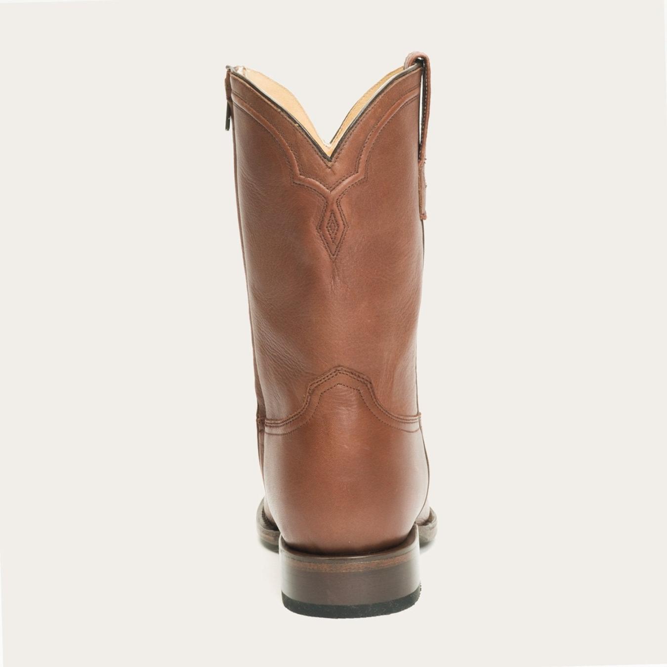 Men Western Stetson Rancher Zip Roper Burnished Cognac