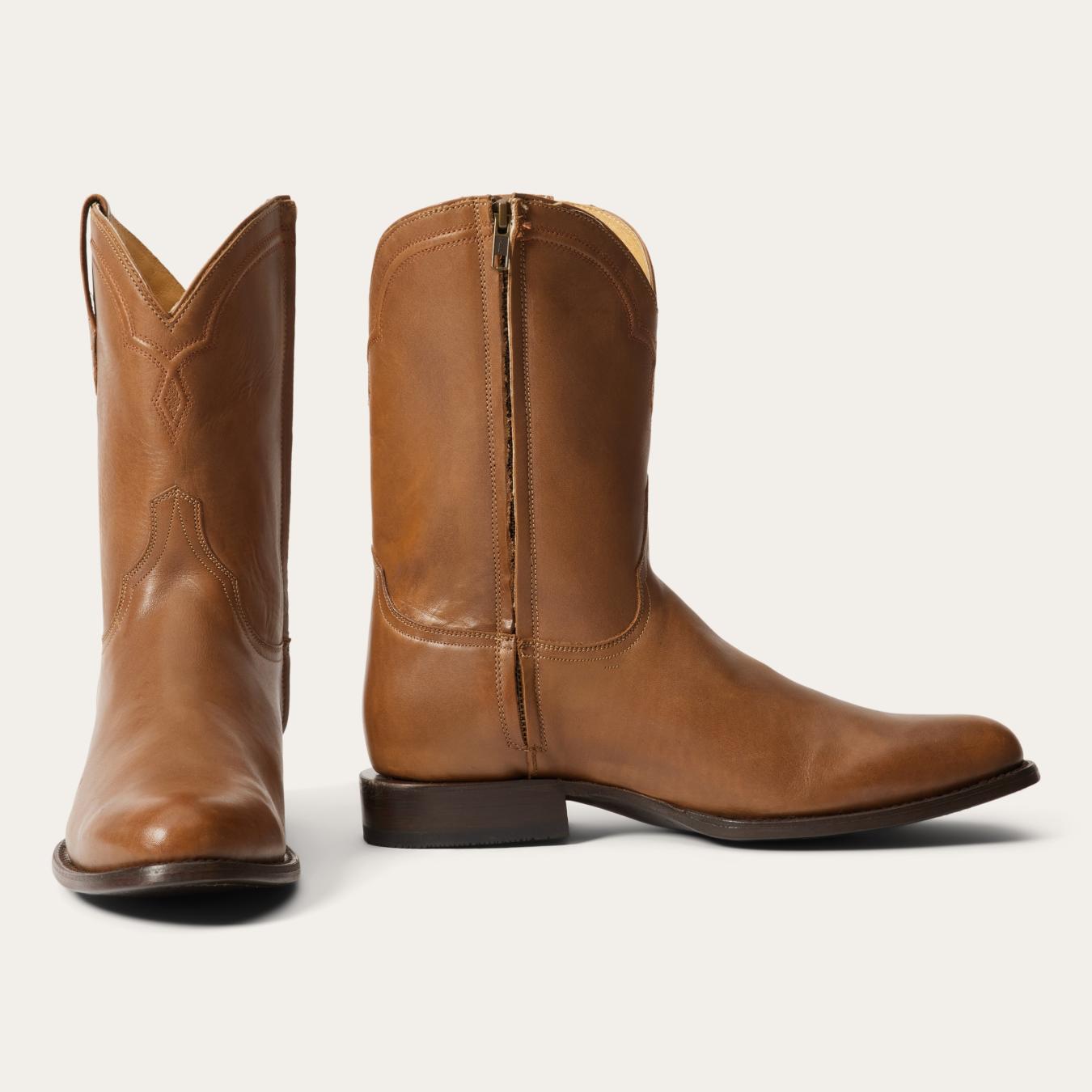 Men Western Stetson Rancher Zip Roper Burnished Tan