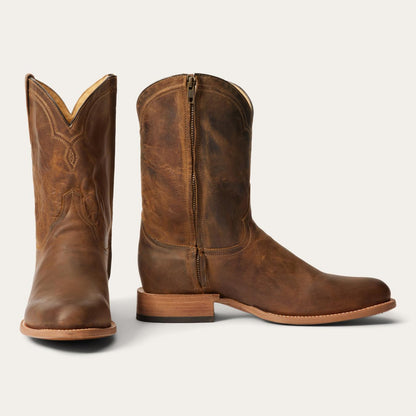 Men Western Stetson Rancher Zip Roper Oiled Brown