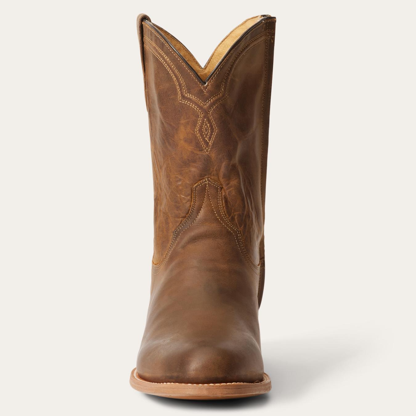 Men Western Stetson Rancher Zip Roper Oiled Brown