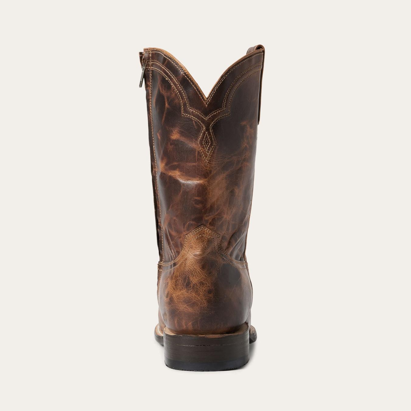 Men Western Stetson Rancher Zip Roper Oiled Cognac