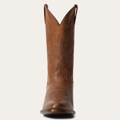 Men Western Stetson Sharp Boots Brown