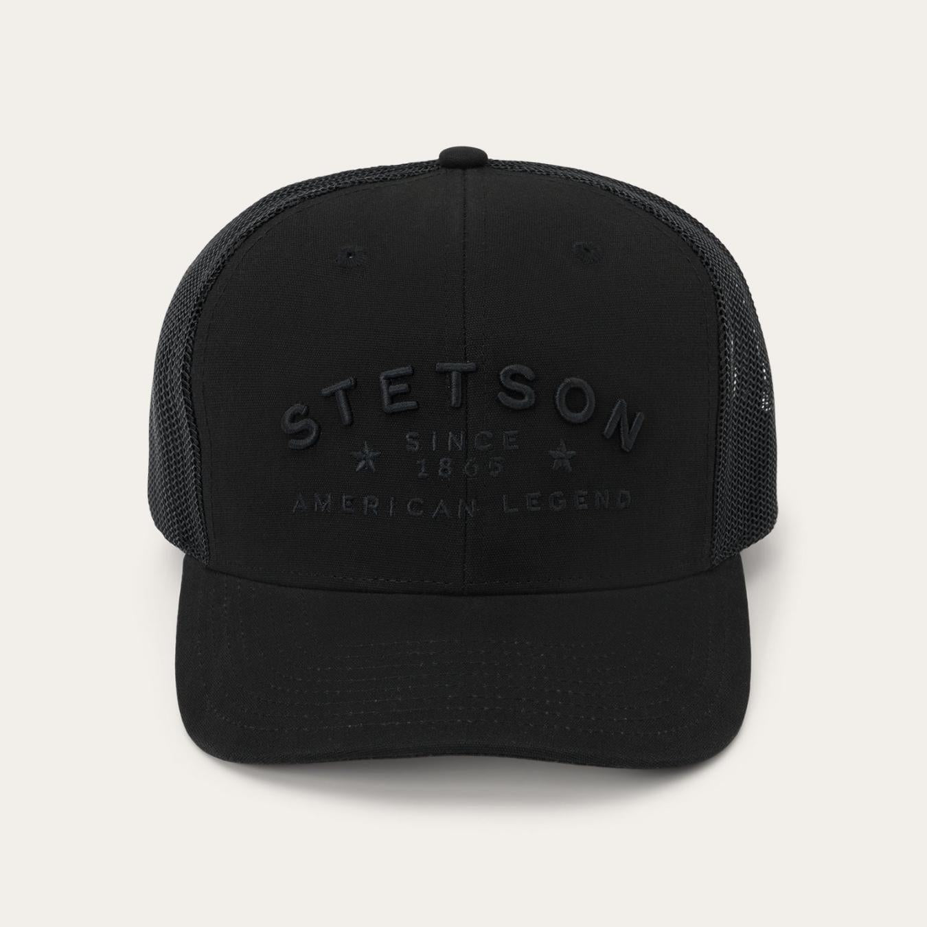 Men/Women Caps & Truckers Stetson American Legend Trucker Cap Black