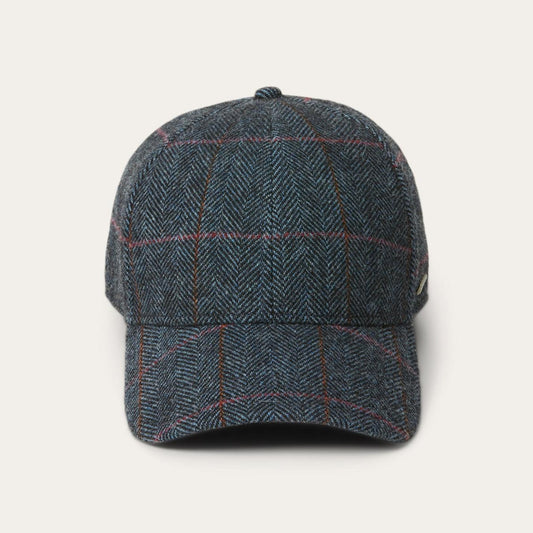 Men/Women Caps & Truckers Stetson Baseball Cap Wool Blue Herringbone
